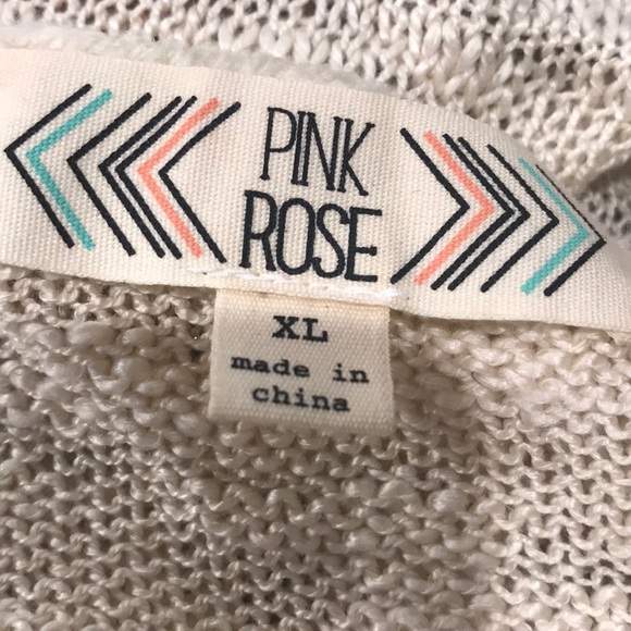 EUC Pink Rose Aztec Tribal Sweater - Picture 5 of 7